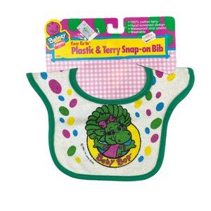 Vintage Barney baby bop bib